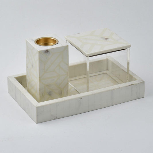Minimalist White Bakhoor Burner Set